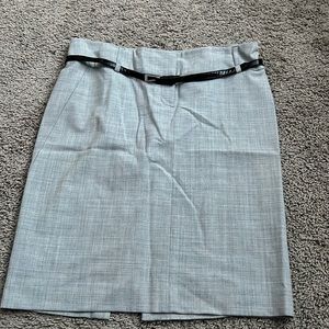 Woman’s grey Express pencil skirt with belt